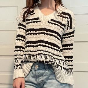 Vintage Striped Oversized Sweater